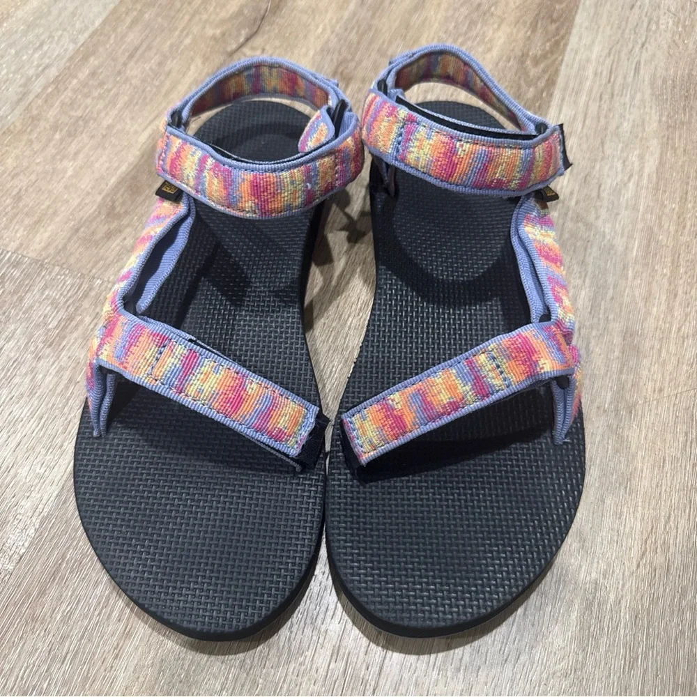 TEVA Wm Sz 10 Original Universal Sandals Iridescence Tangerine Multi